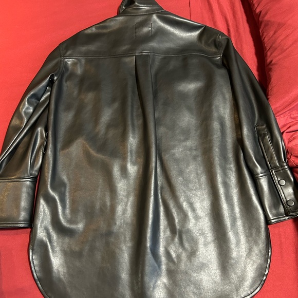 Zara pleather shirt jacket - Picture 4 of 7